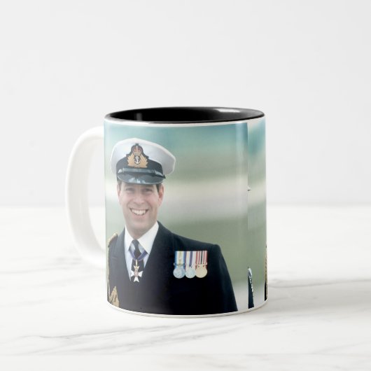 HRH Prinz Andrew Zweifarbige Tasse (Vorderseite Links)
