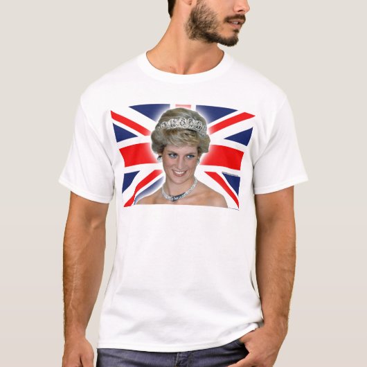 HRH Prinzessin Diana Union Jack T-Shirt (Vorderseite)
