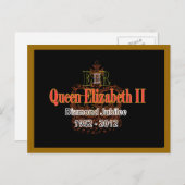 HRH Queen Elizabeth Diamond Jubilee Postkarte (Vorne/Hinten)
