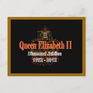 HRH Queen Elizabeth Diamond Jubilee Postkarte