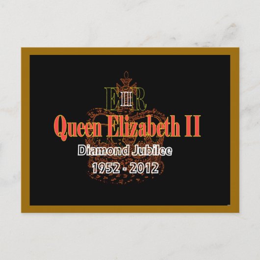 HRH Queen Elizabeth Diamond Jubilee Postkarte (Vorderseite)