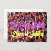 HRH Queen Elizabeth Diamond Jubilee Postkarte (Vorne/Hinten)