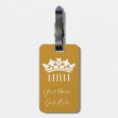 HRH Royal Crown Customizable Luggage Tag Gepäckanhänger (Rückseite vertikal)