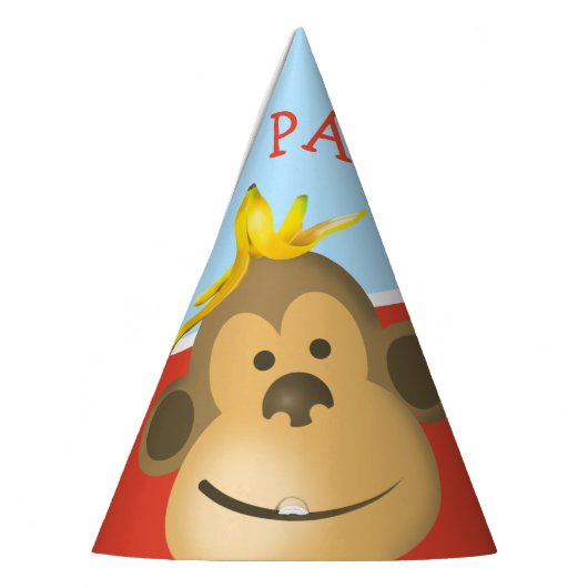 Hright Bold Colorful Go Bananas Partyhütchen (Links)