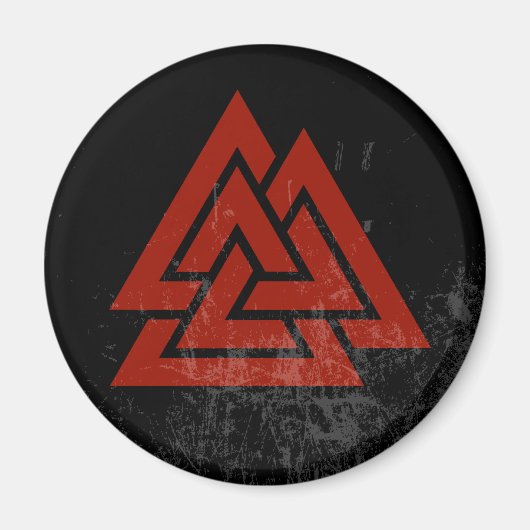 Hrungnir's Heart (rot & schwarz grunge) Magnet (Vorne)