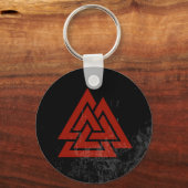 Hrungnir's Heart (rot & schwarz grunge) Schlüsselanhänger (Vorderseite)