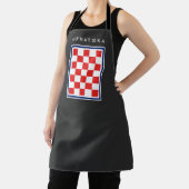 Hrvatska Checker Blue Border Schürze (InSitu)