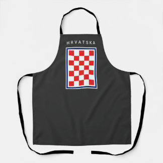 Hrvatska Checker Blue Border Schürze
