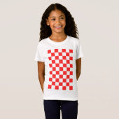 Hrvatska Croatia Red Squares T-Shirt (Vorne ganz)