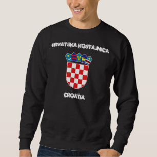 Hrvatska Kostajnica, Kroatien mit Wappen Sweatshirt