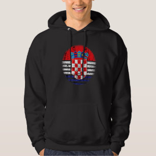 Hrvatska Kroatien Wappen Kroatien Frauen und Männe Hoodie