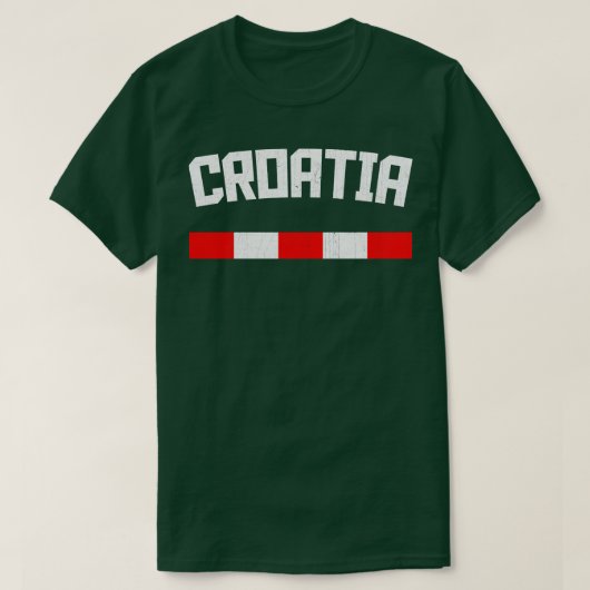 Hrvatska Kroatisch Vintage Stilgestaltung T-Shirt (Design vorne)
