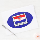 Hrvatska Ovaler Aufkleber (Umschlag)