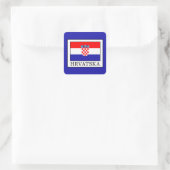 Hrvatska Quadratischer Aufkleber (Tasche)