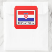 Hrvatska Quadratischer Aufkleber (Tasche)