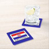 Hrvatska Rechteckiger Pappuntersetzer (Vor Ort)