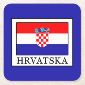 Hrvatska Rechteckiger Pappuntersetzer (Vorderseite)