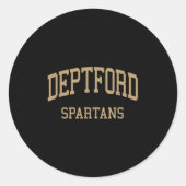 Hs Deptford Nj Retro Srts Runder Aufkleber (Vorderseite)