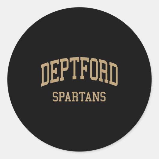 Hs Deptford Nj Retro Srts Runder Aufkleber (Vorderseite)