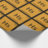Hs - Hash Browns Breakfast Chemistry Symbol Geschenkpapier (Ecke)