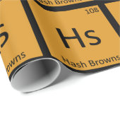 Hs - Hash Browns Breakfast Chemistry Symbol Geschenkpapier (Rolleneckpunkt)