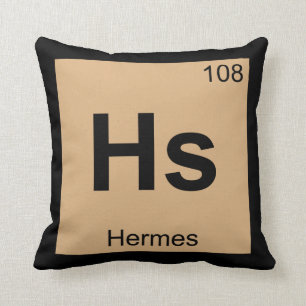 Hs - Hermes God Chemistry Periodisches Tabellensym Kissen
