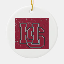 "HS"-Speckled Hampden Sydney Ornament