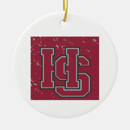"HS"-Speckled Hampden Sydney Ornament