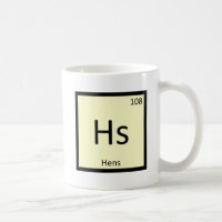 Hs - Symbol für die Chemie von Hühnern - Periodisc