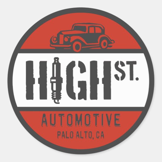 HSA Logo Runder Aufkleber (Vorderseite)