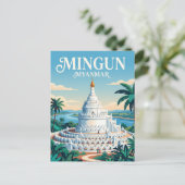 Hsinbyume-Pagode Myanmar Postkarte (Stehend Vorderseite)