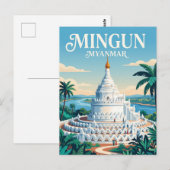 Hsinbyume-Pagode Myanmar Postkarte (Vorne/Hinten)