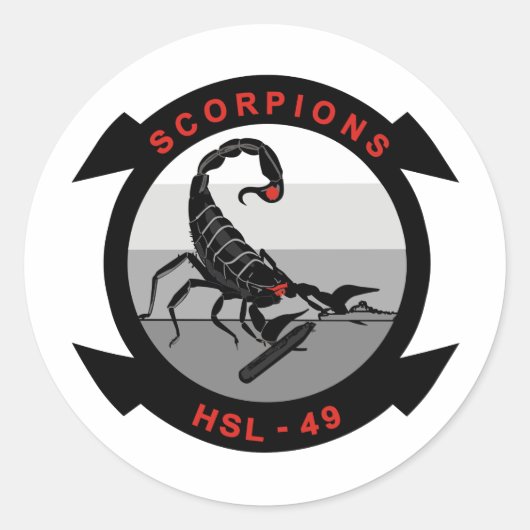 HSL-49-Skorpione Runder Aufkleber (Vorderseite)