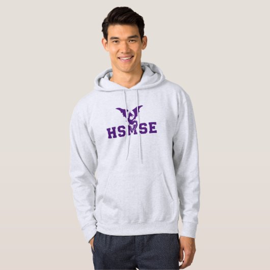 HSMSE Pull-Over-Hoodie in Ash Gray Hoodie (Vorne ganz)