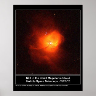HST N81 in der Small Magellanic Cloud Poster