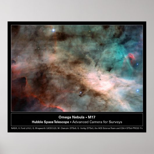 HST Omega Nebula M17 Poster (Vorne)
