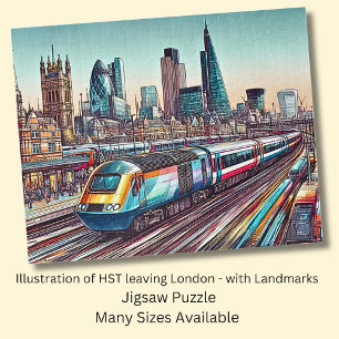 HST-Zug Verlassend London + Sehenswürdigkeiten Ill Puzzle