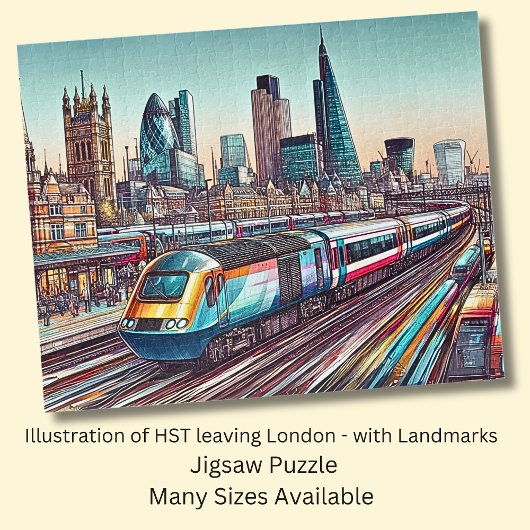 HST-Zug Verlassend London + Sehenswürdigkeiten Ill Puzzle