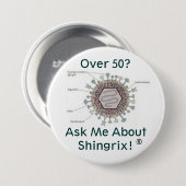 hsv1struktur, über 50? Frag mir von Shingrix! Button (Vorne & Hinten)