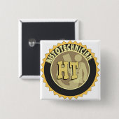 HT ABZEICHEN HISTOTECHNICIAN HISTOLOGY TECH LOGO BUTTON (Vorne & Hinten)