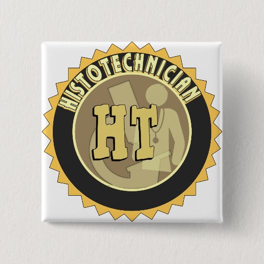 HT ABZEICHEN HISTOTECHNICIAN HISTOLOGY TECH LOGO BUTTON (Vorderseite)