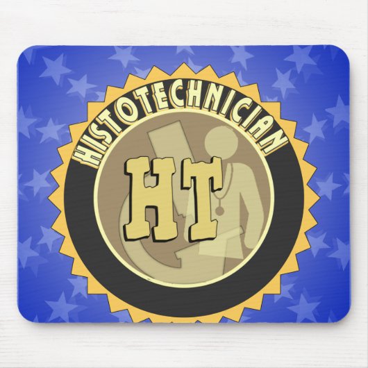 HT ABZEICHEN HISTOTECHNICIAN HISTOLOGY TECH LOGO MOUSEPAD (Vorne)