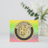 HT ABZEICHEN HISTOTECHNICIAN HISTOLOGY TECH LOGO POSTKARTE (Stehend Vorderseite)