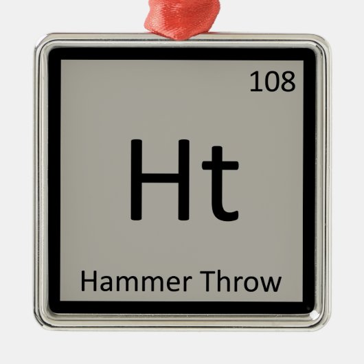 HT - Hammerwirbelspur und Symbol für Feldchemie Ornament Aus Metall (Vorne)