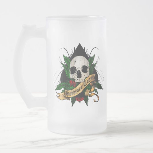 Ht-Schädel der Spaten-Tasse - Blüte Mattglas Bierglas (Links)