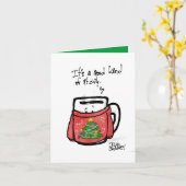 HTC Kaffee-Tasse in Weihnachts-Sweater Karte (Gelbe Blume)