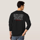 HTFU black back long sleeve  T-Shirt (Schwarz voll)