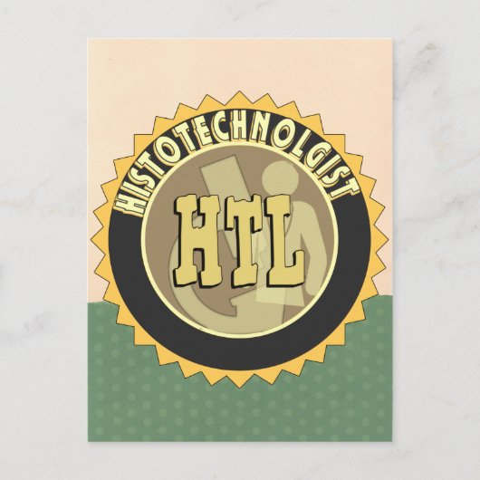 HTL ABZEICHEN HISTOTECHNOLOGIST HISTOLOGIE POSTKARTE (Vorderseite)