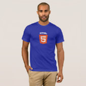 HTML5 dunkelblauer T - Shirt (Vorne ganz)