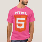 Html5 Html Logo Web Programmer Nerd Funny Computer T-Shirt (Vorderseite)